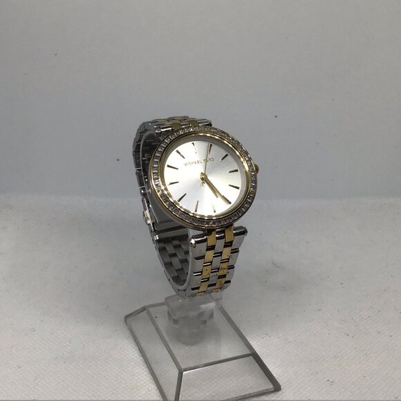 Pre-Owned Michael Kors Mini Darci MK3405 Two-Tone Glitz Women's 33mm Watch - Picture 12 of 16